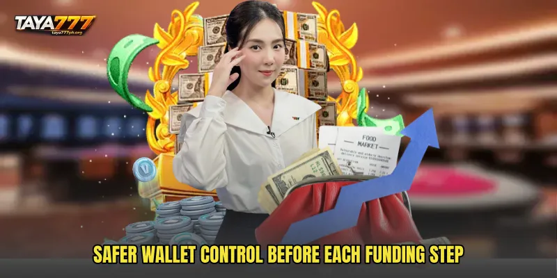 Safer wallet control before each funding step
